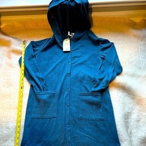 Z Avenue USA S blue hoodie cardigan
